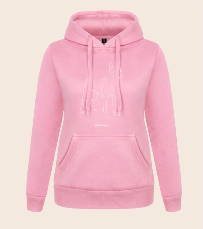 Doberman Outline Bluza z kapturem