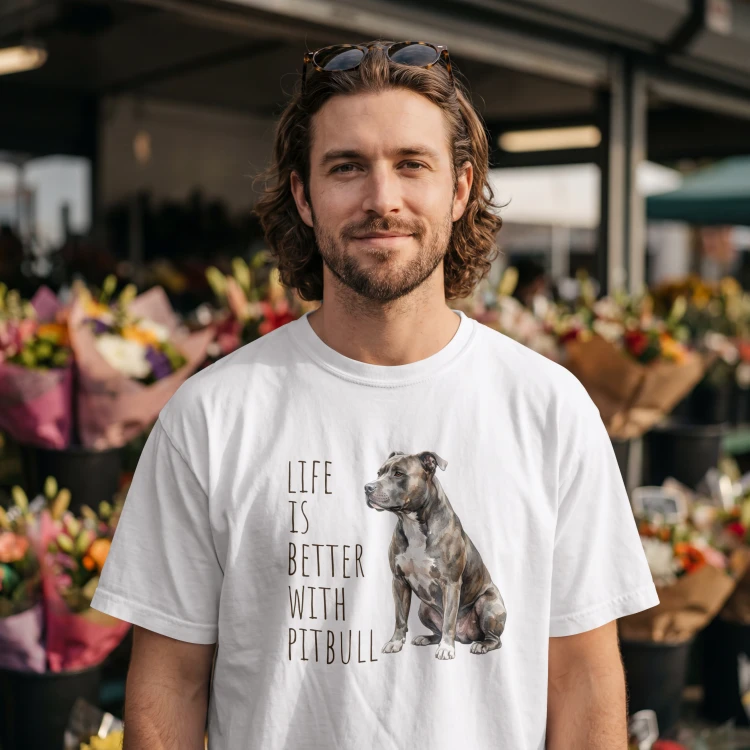 Life Is Better With Pitbull T-shirt