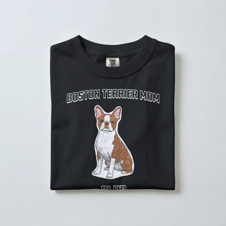Boston Terrier Mom Club T-shirt