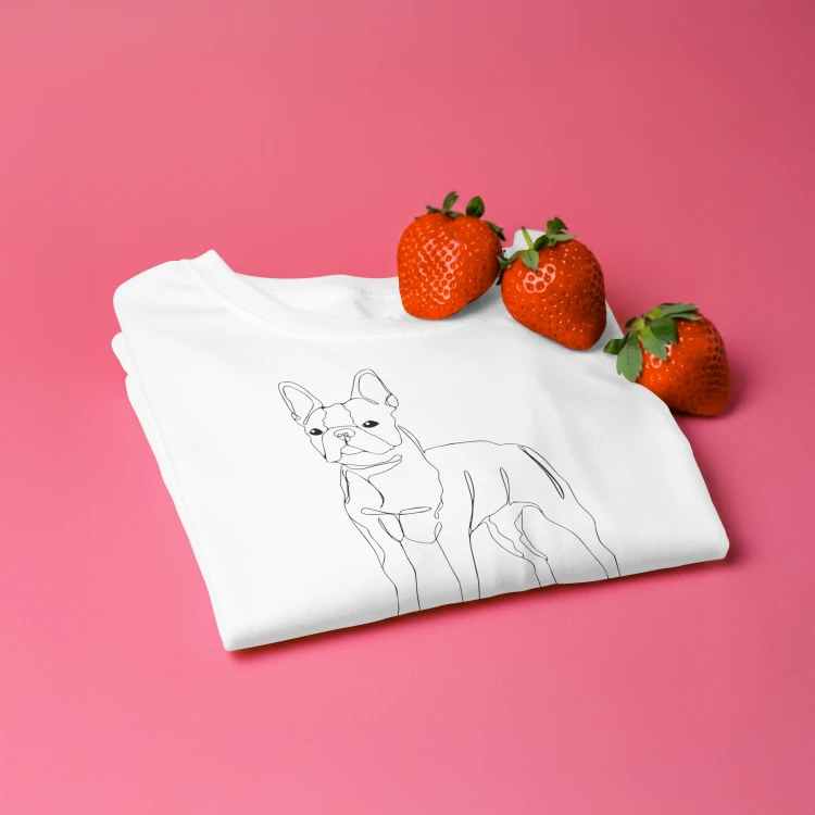 Boston Terrier Outline T-shirt