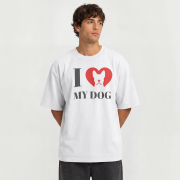 I Love My Dog T-shirt oversize