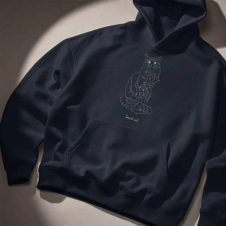 Kot Somalijski Outline Bluza z kapturem