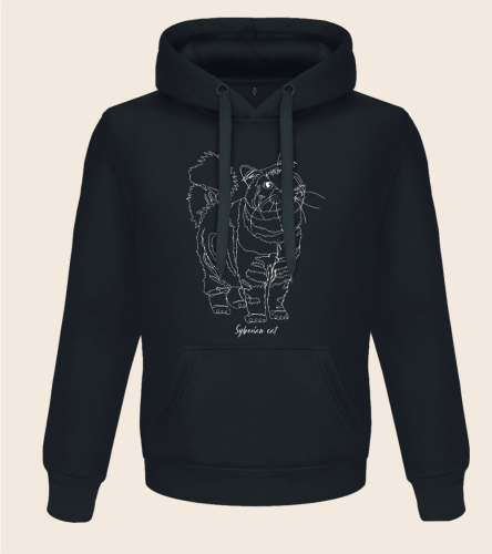Kot Syberyjski Outline Bluza z kapturem