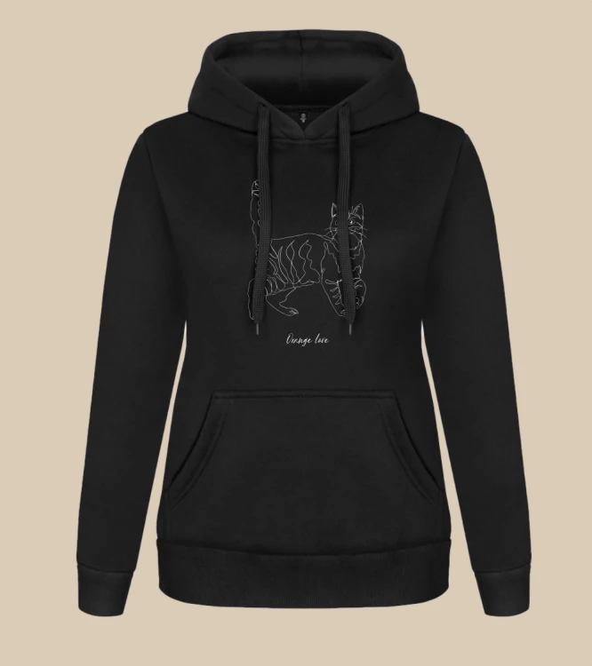 Rudy Kot Outline Bluza z kapturem