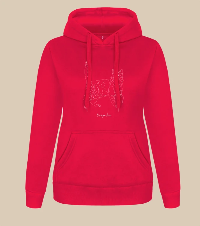 Rudy Kot Outline Bluza z kapturem