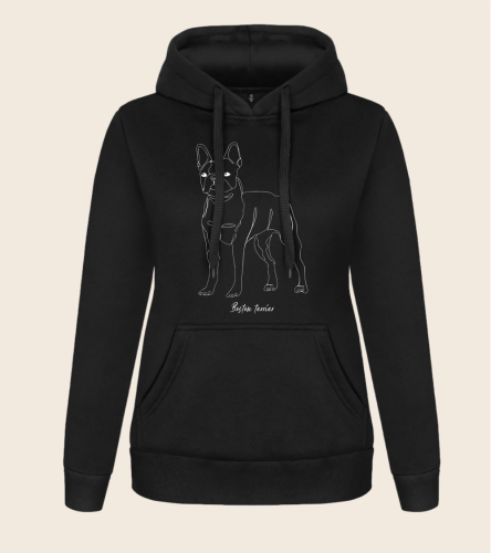 Boston Terrier Outline Bluza z kapturem