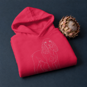 Cocker Spaniel Outline Bluza z kapturem