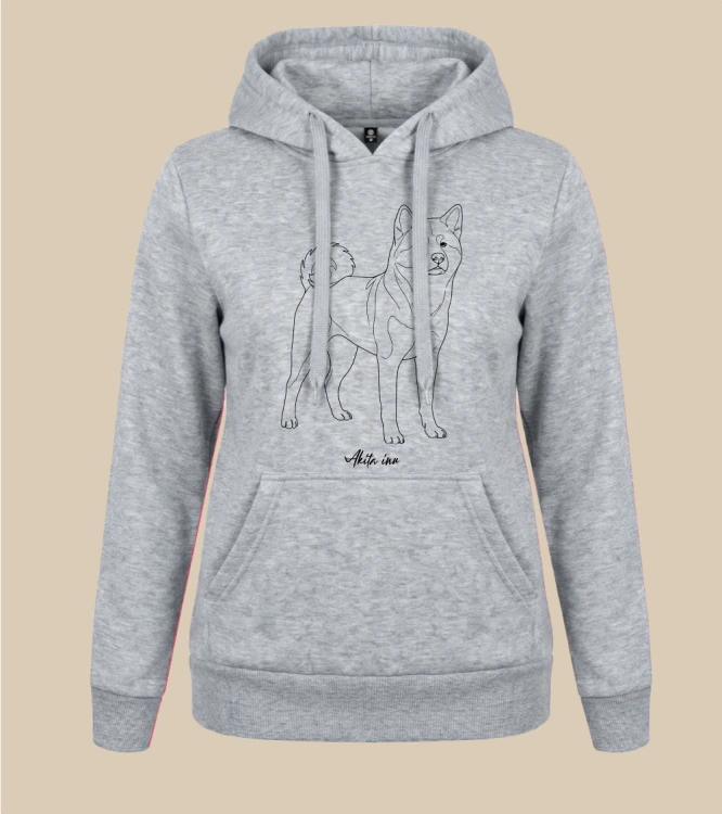 Akita Inu Outline Bluza z kapturem
