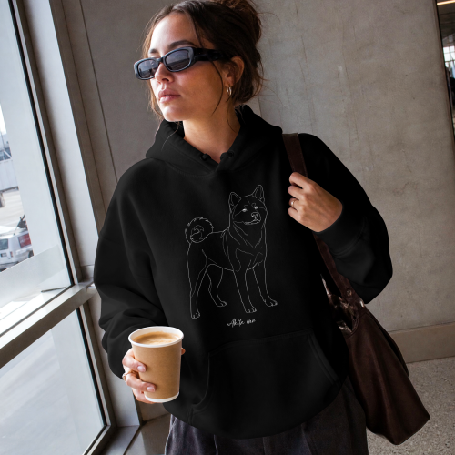 Akita Inu Outline Bluza z kapturem