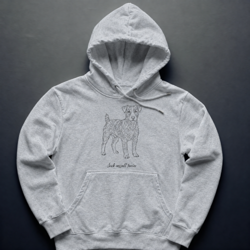 Jack Russell Terrier Outline Bluza z kapturem