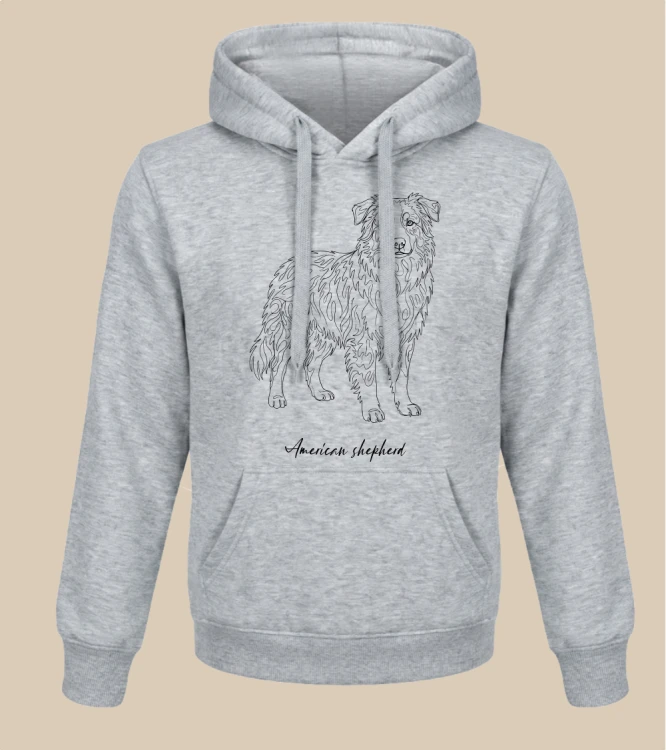 Owczarek Amerykański Outline Bluza z kapturem
