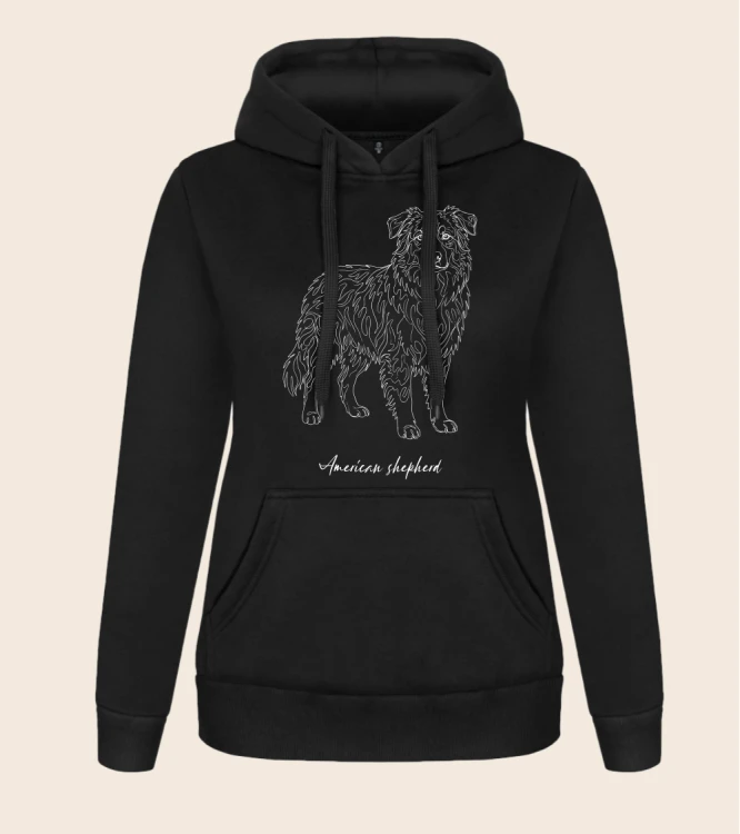 Owczarek Amerykański Outline Bluza z kapturem