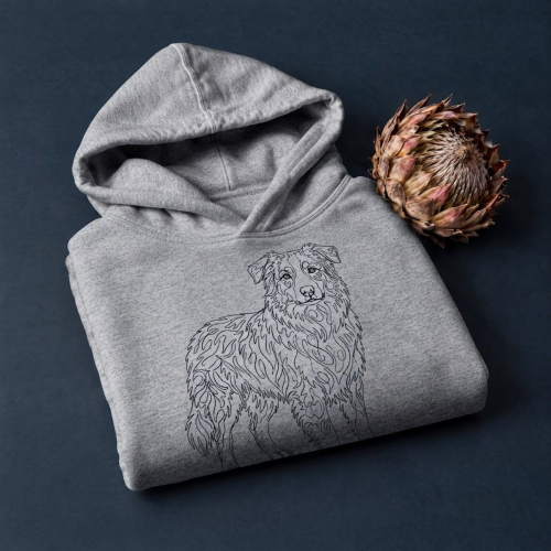 Owczarek Amerykański Outline Bluza z kapturem