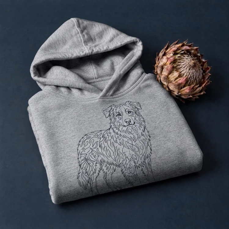 Owczarek Amerykański Outline Bluza z kapturem