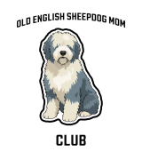 Owczarek Staroangielski Mom Club T-shirt