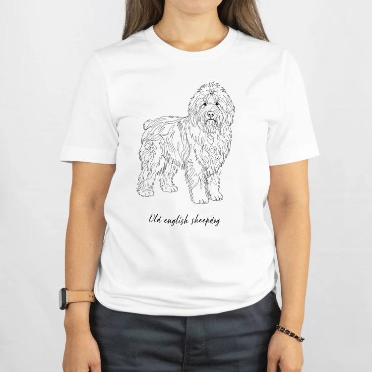 Owczarek Staroangielski Outline T-shirt