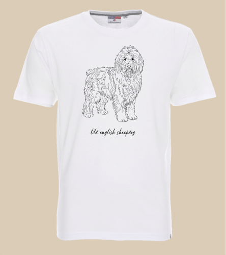 Owczarek Staroangielski Outline T-shirt