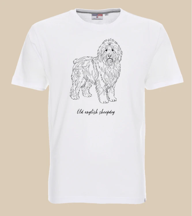 Owczarek Staroangielski Outline T-shirt