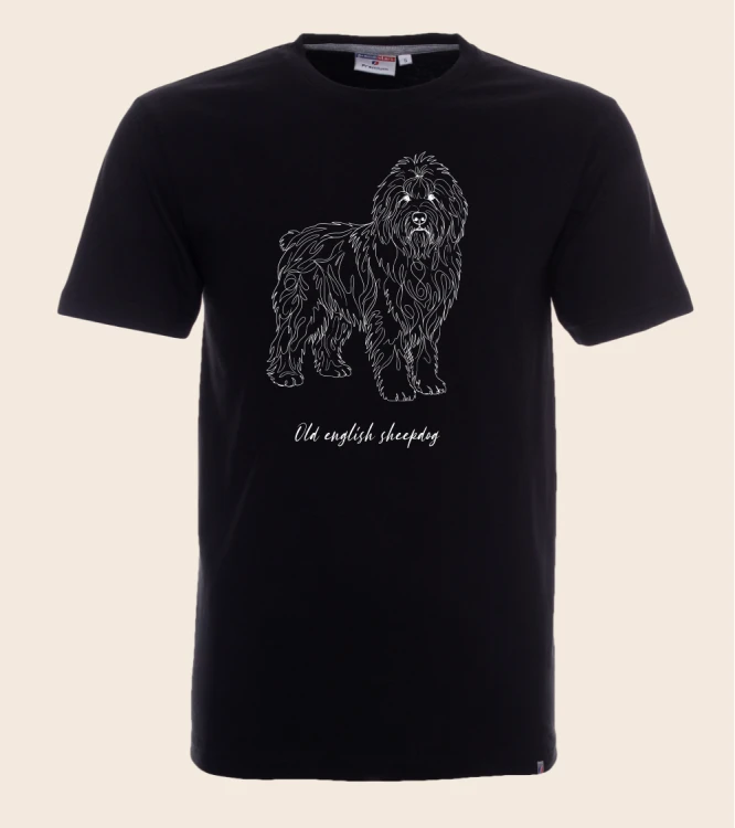 Owczarek Staroangielski Outline T-shirt