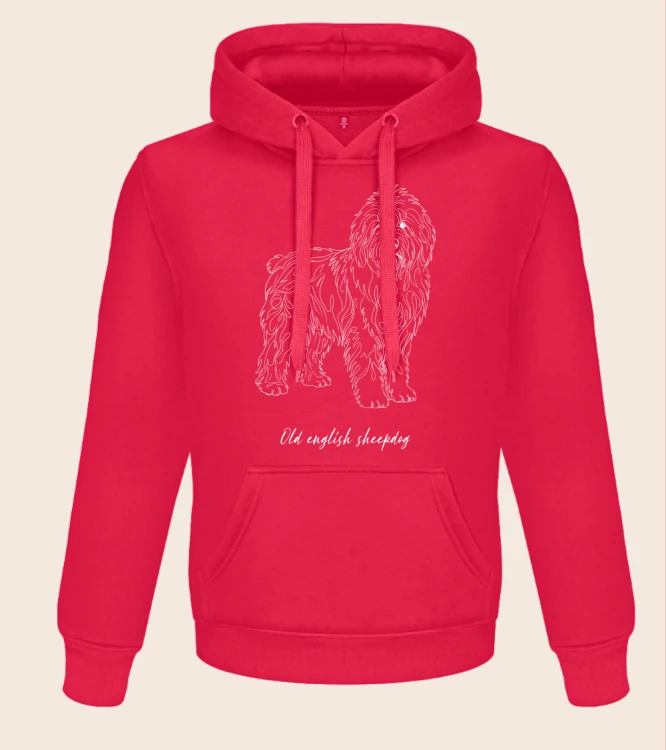 Owczarek Staroangielski Outline Bluza z kapturem