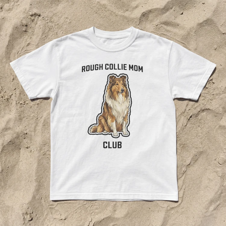 Owczarek Szkocki Długowłosy Mom Club T-shirt