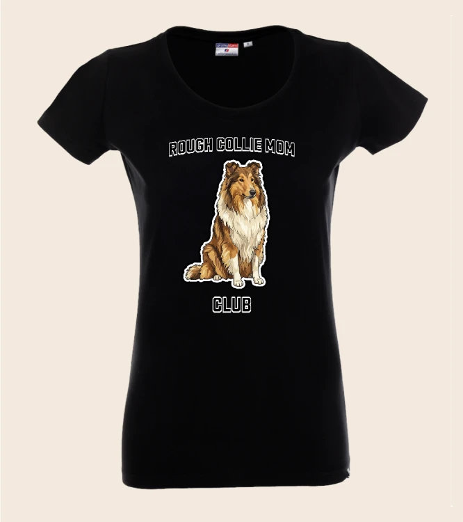 Owczarek Szkocki Długowłosy Mom Club T-shirt