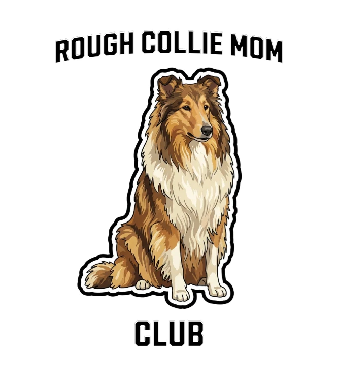 Owczarek Szkocki Długowłosy Mom Club T-shirt