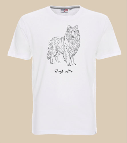Owczarek Szkocki Długowłosy Outline T-shirt