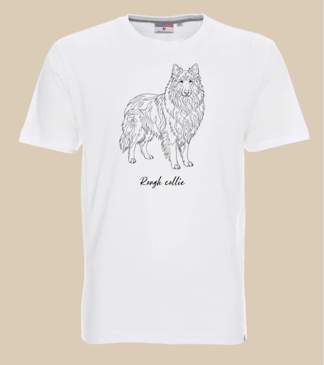 Owczarek Szkocki Długowłosy Outline T-shirt