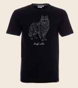 Owczarek Szkocki Długowłosy Outline T-shirt