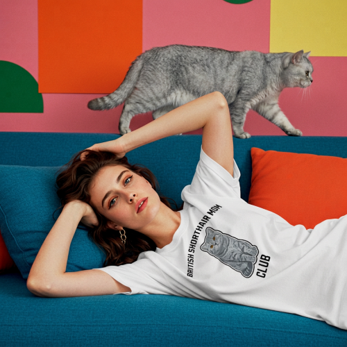 Brytyjski Krótkowłosy Mom Club T-shirt
