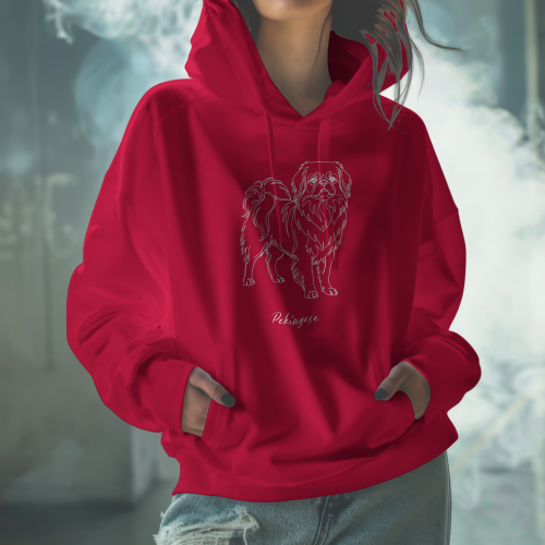 Pekińczyk Outline Bluza z kapturem