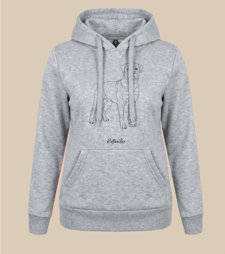 Rottweiler Outline Bluza z kapturem