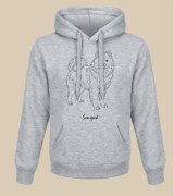 Samojed Outline Bluza z kapturem