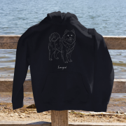 Samojed Outline Bluza z kapturem