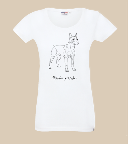 Pinczer Miniaturowy Outline T-shirt
