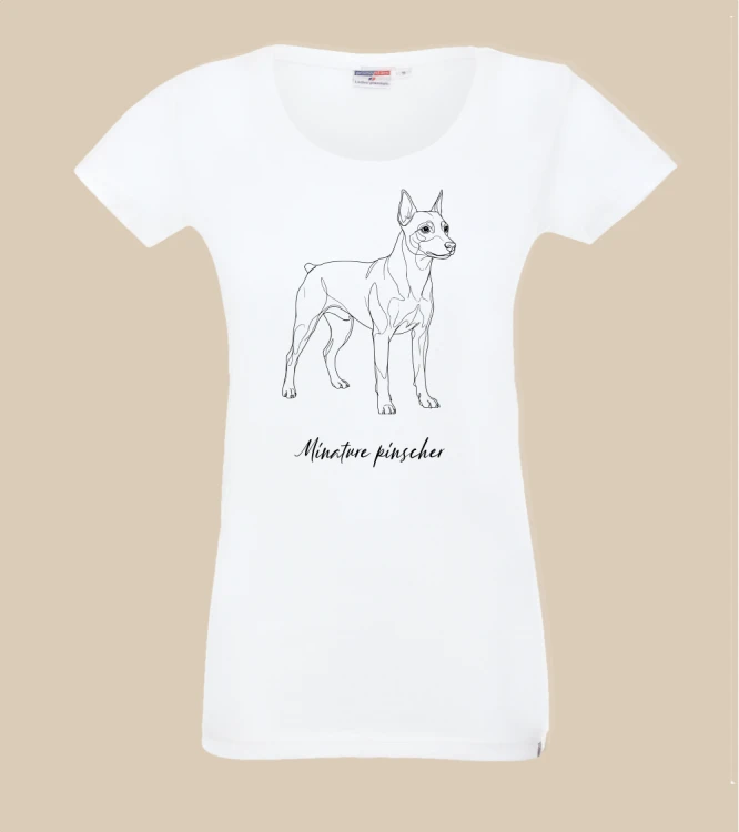 Pinczer Miniaturowy Outline T-shirt