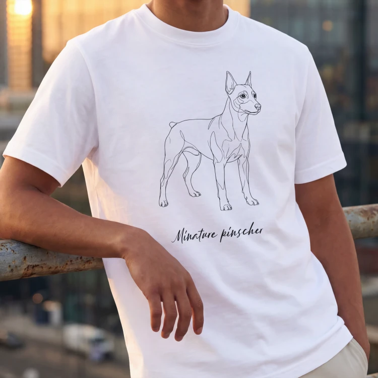 Pinczer Miniaturowy Outline T-shirt