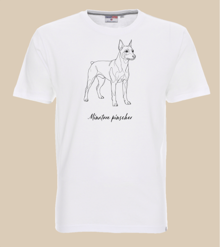 Pinczer Miniaturowy Outline T-shirt