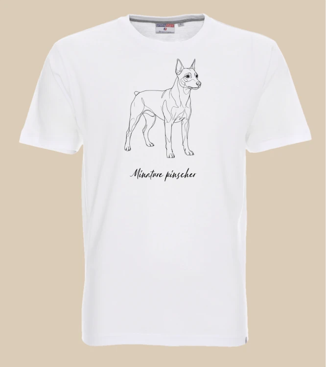 Pinczer Miniaturowy Outline T-shirt