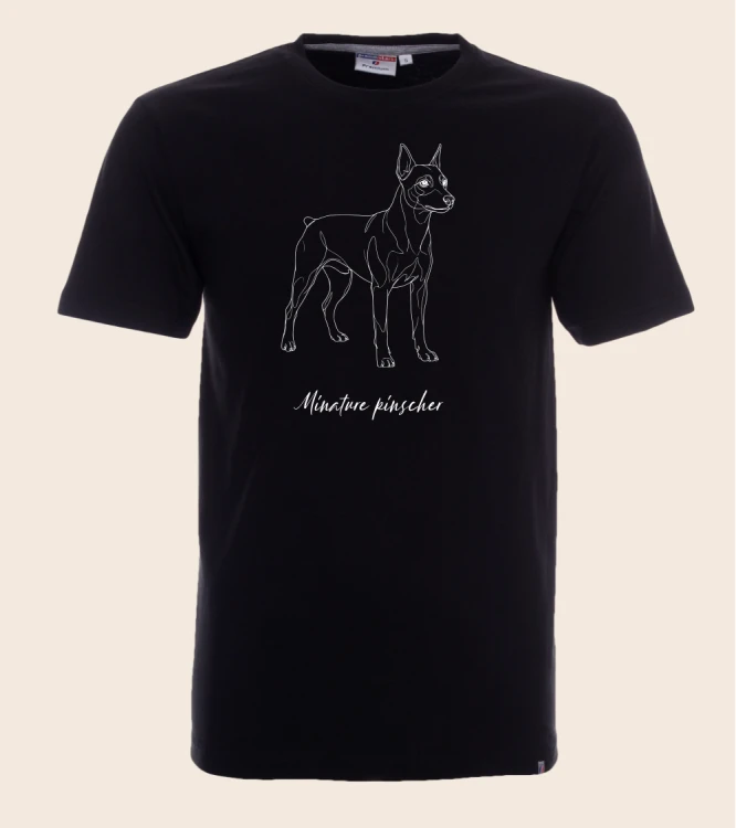 Pinczer Miniaturowy Outline T-shirt