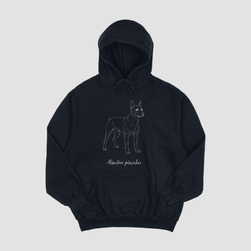 Pinczer Miniaturowy Outline Bluza z kapturem