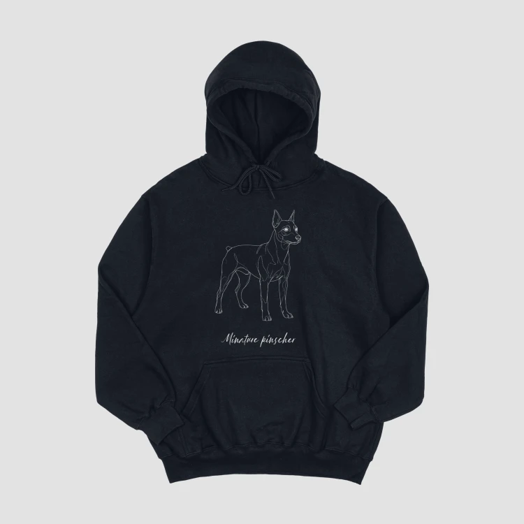 Pinczer Miniaturowy Outline Bluza z kapturem