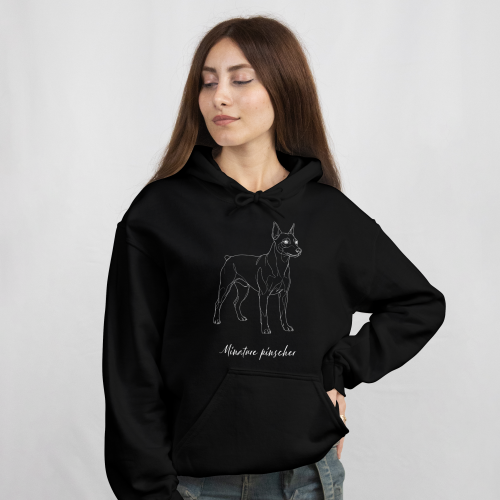 Pinczer Miniaturowy Outline Bluza z kapturem