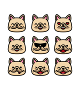 Buldog Francuski Emoji T-shirt