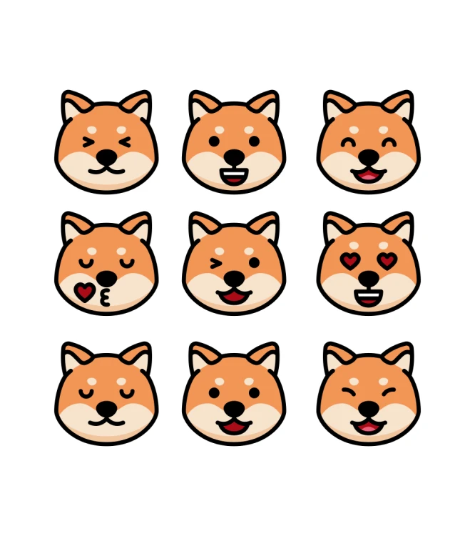 Shiba Inu Emoji T-shirt