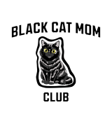 Czarny Kot Mom Club T-shirt