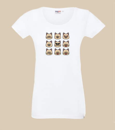 Buldog Francuski Emoji T-shirt
