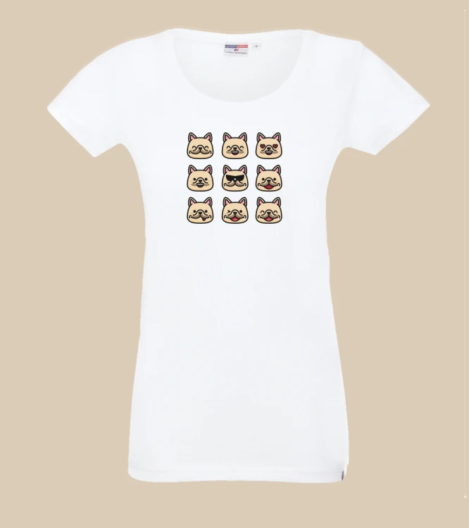 Buldog Francuski Emoji T-shirt