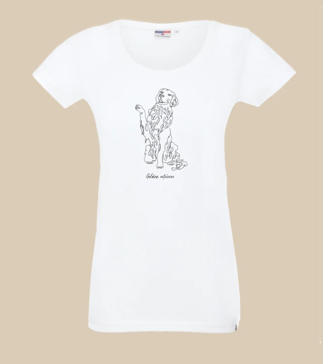 Golden Retriever Outline T-shirt